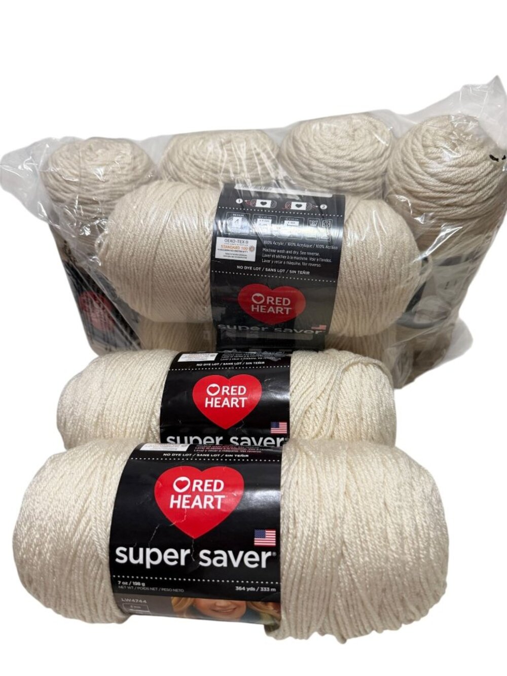 Red Heart Super Saver Yarn Aran Medium Worsted Weight Acrylic 364 Yards 8 Skeins